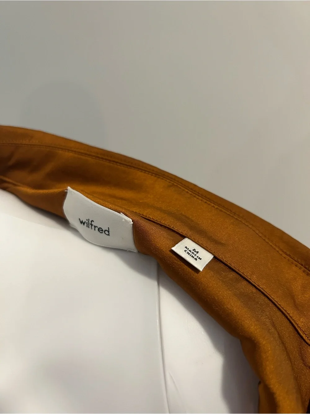 Wilfred Rust Copper Short Sleeve Button-Down Blouse